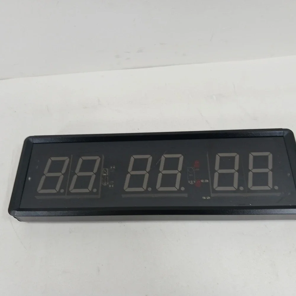 1.5 In LED Interval Timer Gym Training Fitness Wall Clock Red Blue Display only